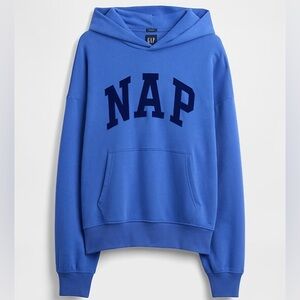 GAP VintageSoft NAP Logo Hoodie MEDIUM blue Gap Nap hoodie